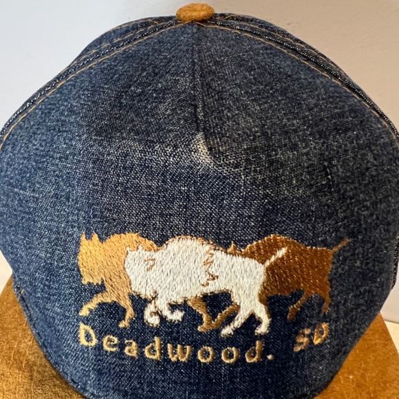 DeadWood South Dakota‎ Denim Suede Adjustable Hat Size S/M - Picture 2 of 7